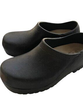 Alpro Birkenstock Rubber Clogs Size 38 / 7 Womens Black Slip Proof Work Shoes